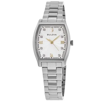 Bulova Classic Silver Dial Diamond Stainless Steel Women's Watch 96p232