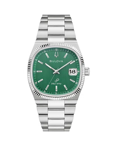 Bulova Classic Super Seville Watch, 37.5mm X 37.5mm In Green/silver