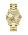 Bulova Surveyor Mens Automatic Gold Tone Stainless Steel Bracelet Watch 97a182 In Gold