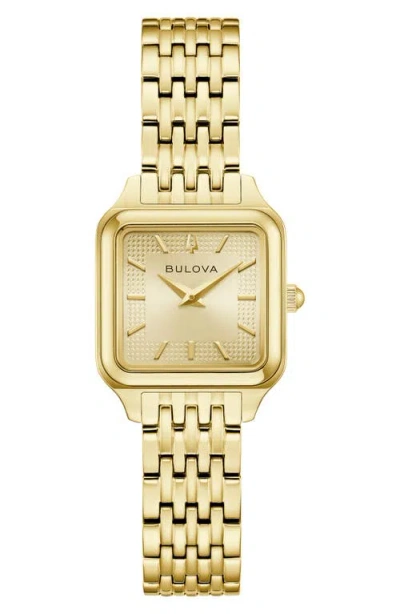 Bulova Classic Sutton Square Bracelet Watch, 23mm In Gold