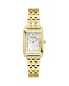 Bulova Women's Sutton Gold-tone Stainless Steel Bracelet Watch 21mm In White/gold