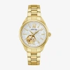 Bulova Classic Sutton Womens Automatic Gold Tone Stainless Steel Bracelet Watch 97l172 In Gold