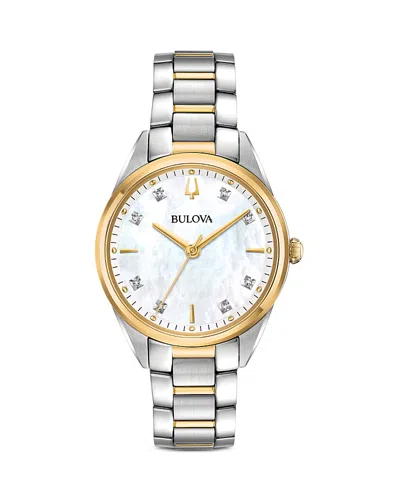 Bulova Classic Watch, 33mm In White/two Tone