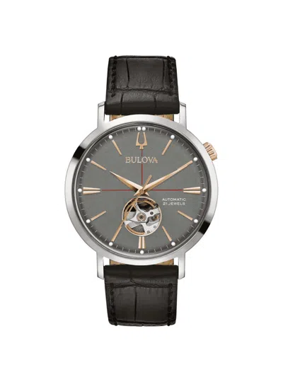 Bulova Clock  Aerojet 98a187 In Gray