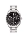 Bulova Men's Chronograph Archive Lunar Pilot Stainless Steel Bracelet Watch Box Set 44mm In Silver