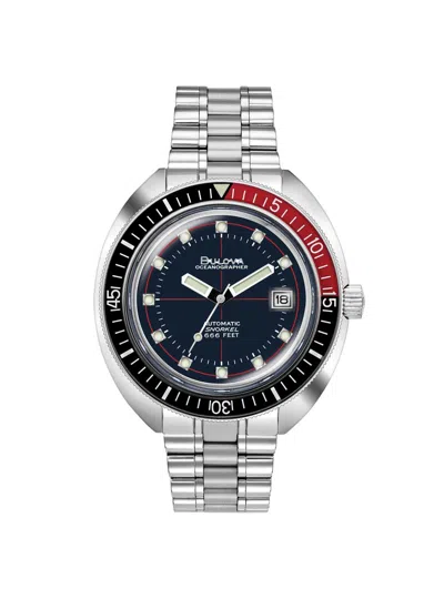 Bulova Clock  Oceanographer 44mm 98b320 In Metallic
