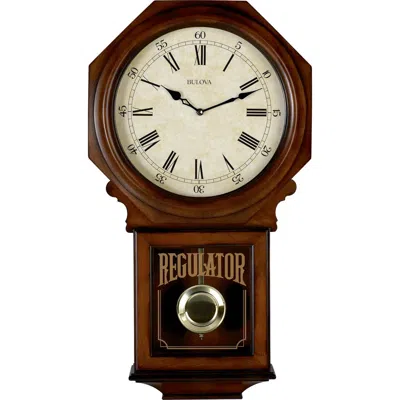 Bulova Clocks Ashford Wood Wall Clock In Brown