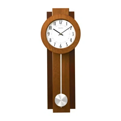 Bulova Clocks Avent Pendulum Wall Clock In Brown