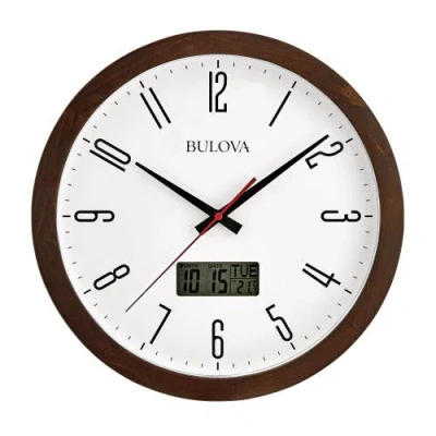 Bulova Clocks Dateline Wall Clock In Brown
