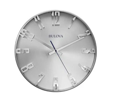 Bulova Clocks Director Wall Clock, Satin Pewter Finish
