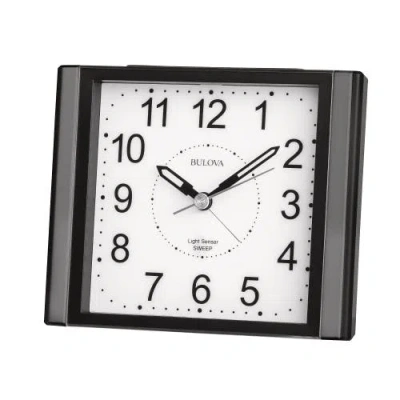 Bulova Clocks Ez View Alarm Quartz Clock In Black