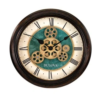 Bulova Clocks Industrial Motion Wall Clock In Black