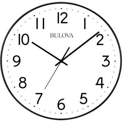 Bulova Clocks Office Mate 16" Diameter Wall Quartz Clock In White