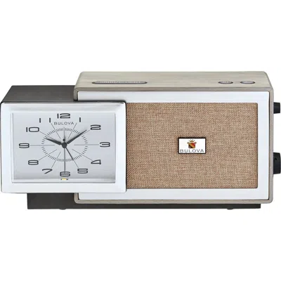 Bulova Clocks Precision Tone Clock Radio, Silver Tone