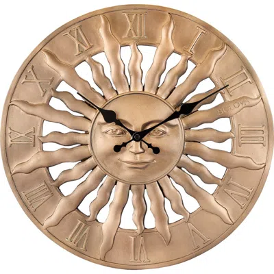 Bulova Clocks Sunrise Indoor/outdoor Wall Clock, 14.3"" In Gold
