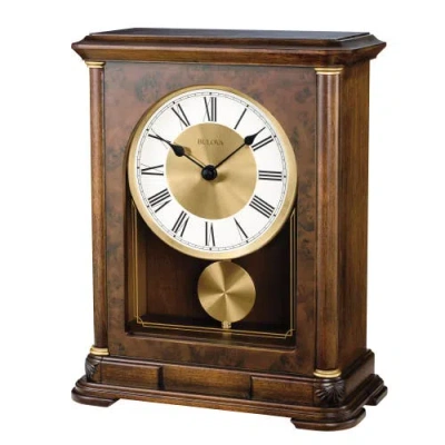 Bulova Clocks Vanderbilt Mantel Clock In Brown