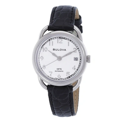 Bulova Commodore Automatic White Dial Ladies Watch 96m152 In Black