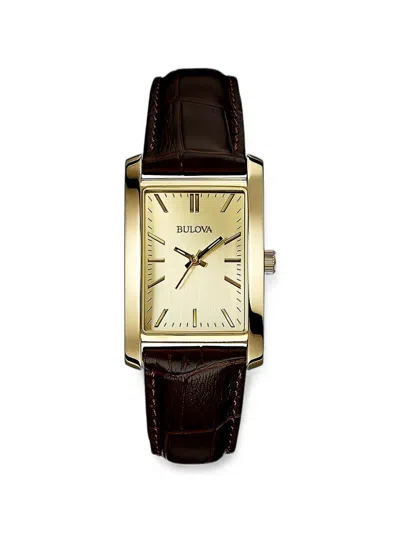 Bulova Corporate Rectangular 24mm Watch In Black