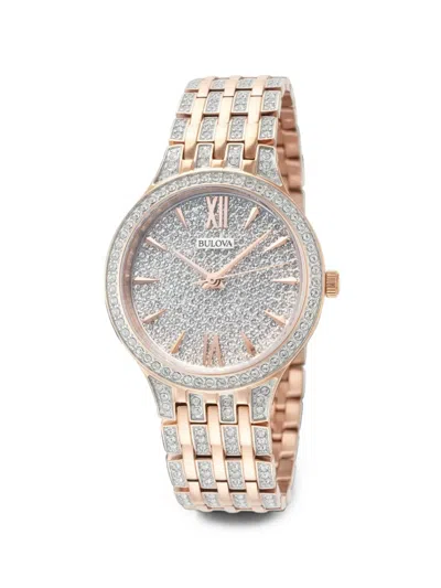Bulova Crystal 32mm Watch In Transparent