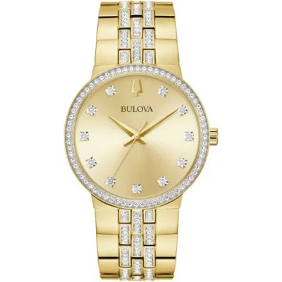 Bulova Crystal Bracelet Watch, 40mm