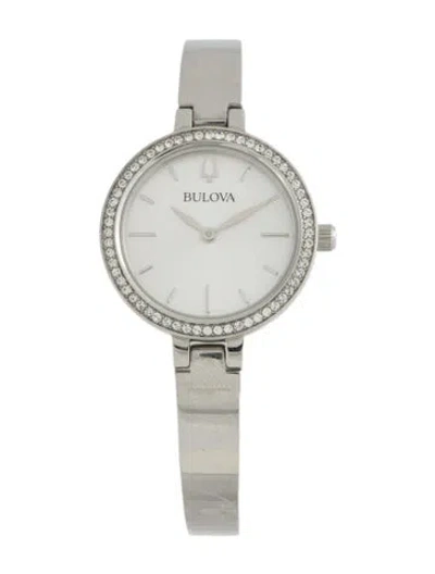 Pre-owned Bulova Crystal Watch, 27mm In Multi