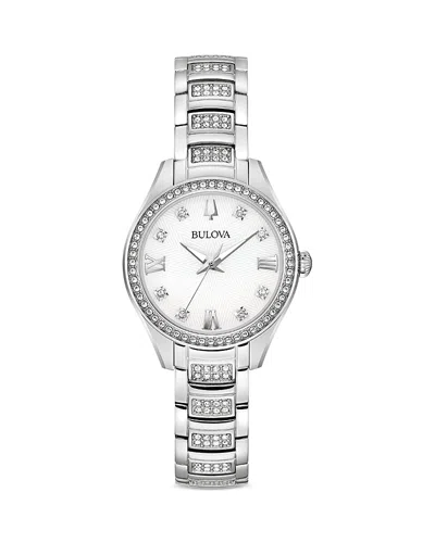 BULOVA CRYSTAL WATCH, 28.5MM