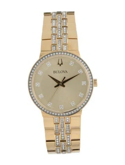 Pre-owned Bulova Crystal Watch, 40mm In Multi