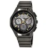 Bulova Curv Chronograph Dark Grey Dial Grey Stainless Steel Men's Watch 98a206 In Gray