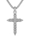 Bulova Diamond (1/5 Ct. T.w.) Link Cross Pendant 26" Necklace In Sterling Silver In No Color