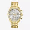 Bulova Diamond Mens Gold Tone Stainless Steel Bracelet Watch 98e113 In Transparent