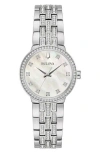 Bulova Diamond Mother-of-pearl Bracelet Watch, 28.5mm