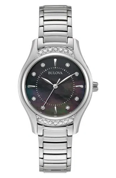 Bulova Diamond Mother-of-pearl Bracelet Watch, 31mm