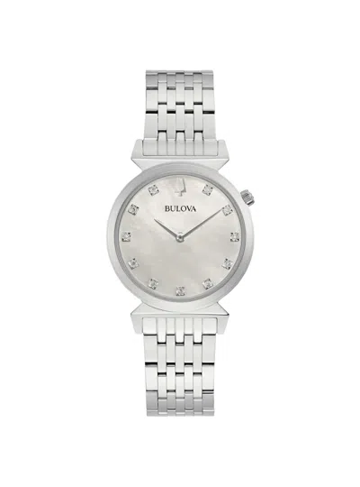 Bulova Donna Watch  Lady 96p216 In Silver