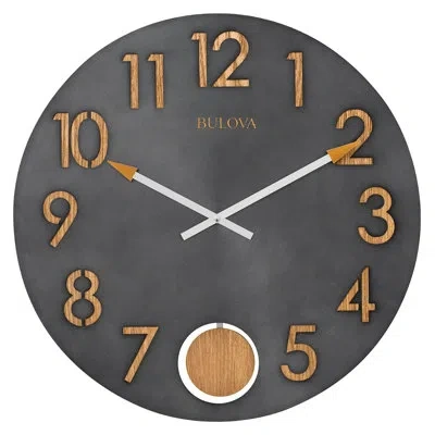 Bulova Flatiron 19.5" Wall Clock In Gray