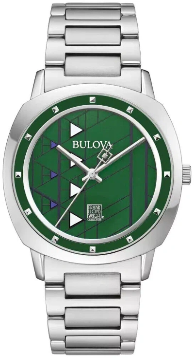 Pre-owned Bulova Frank Lloyd Wright Hollyhock House Stainless 96a286 Mens Watch Sa-2