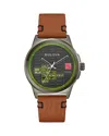 Bulova Frank Lloyd Wright Usonian Watch, 39mm In Brown