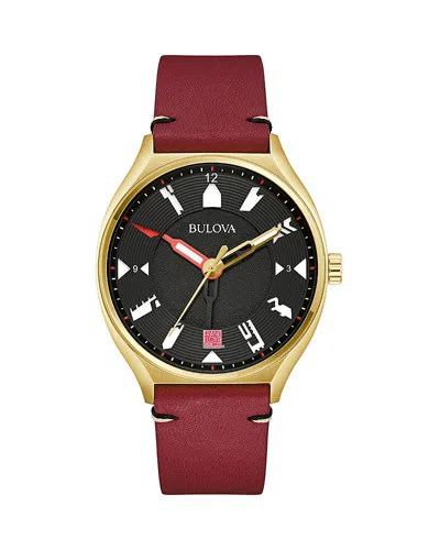 Bulova Frank Lloyd Wright Watch, 40mm In Black/red
