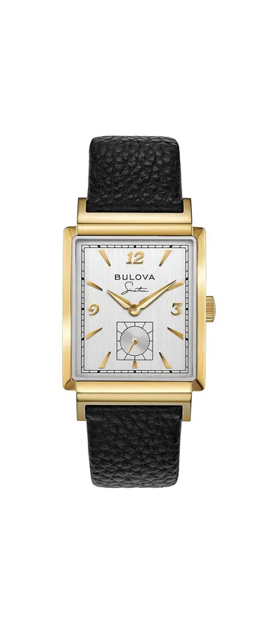 Bulova Frank Sinatra My Way Leather Mens Watch In Gold