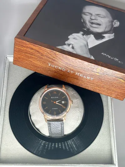 Pre-owned Bulova Frank Sinatra Summer Wind Rose Gold-tone Watch 97b206 In Box With Tag