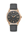Bulova Men's Frank Sinatra Summer Wind Automatic Gray Leather Strap Watch 40mm In Gray