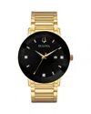 Bulova Modern Gold-tone Stainless Steel Mens Watch In Black/gold