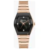 Bulova Modern Gemini Womens Diamond Accent Rose Goldtone Stainless Steel Bracelet Watch 97p158 In Transparent