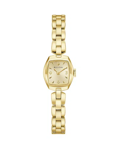 Bulova Goddess Of Time Jackie Bracelet Watch, 18mm X 18mm In Gold