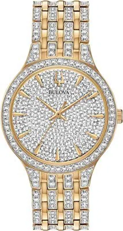 Pre-owned Bulova Gold Mens Analogue Watch 98a229