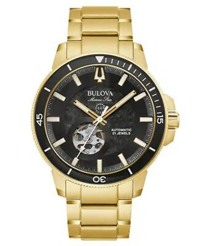 Pre-owned Bulova Gold Mens Analogue Watch Marine Star 97a174