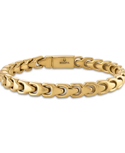 Bulova Gold-tone Stainless Steel Link Bracelet In No Color