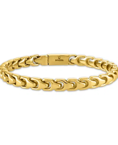Bulova Gold-tone Stainless Steel Link Bracelet In No Color