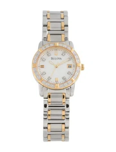 Pre-owned Bulova Highbridge Watch, 26mm In Multicolor