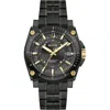Bulova Icon Black Dial Stainless Steel Men's Watch 98b408 In Black