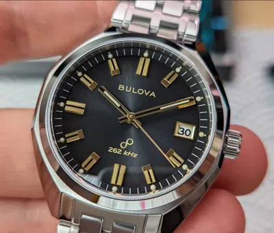 Pre-owned Bulova Jet Star Precisionist 96b415 Sapphire Crystal Gray Dial 262khz